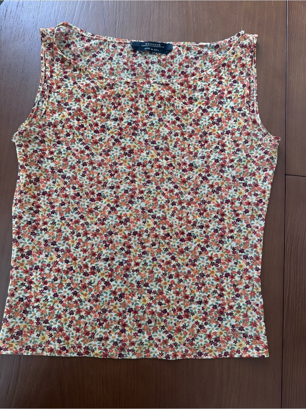 Weekend Max Mara Floral Tank Top - Red, Yellow & Green
